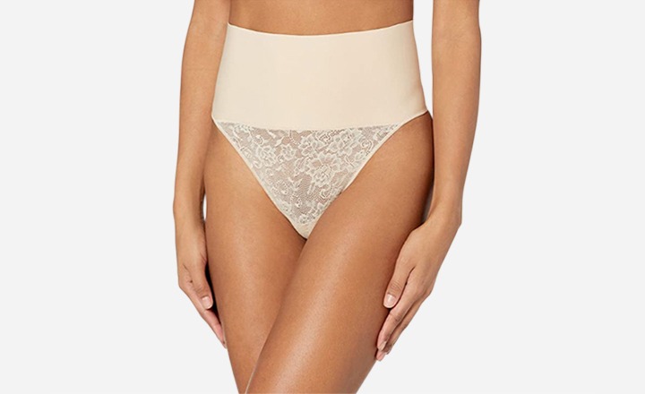 Maidenform Tame Your Tummy Shaping Lace Thong